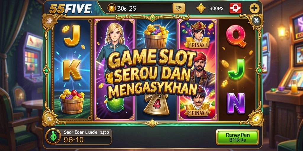 Screenshot gameplay 55FIVE menampilkan grafis slot yang memukau.