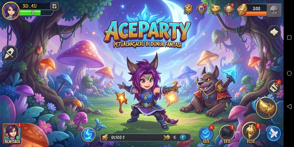 Gameplay seru petualangan di dunia fantasi.