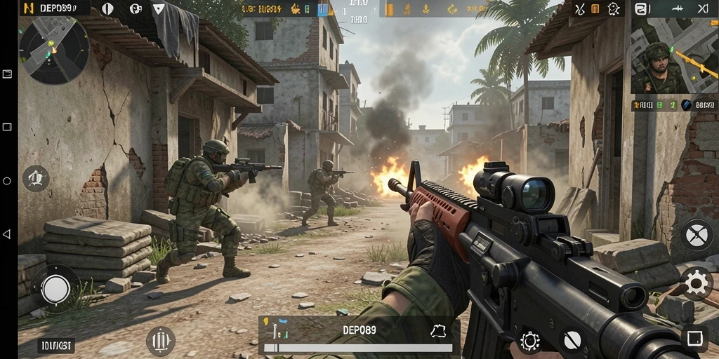 Gameplay intens DEPO89 dengan pertempuran mendebarkan.