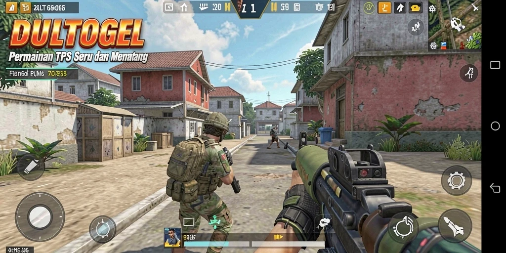 Tampilan gameplay DULTOGEL yang mendebarkan dan penuh aksi.