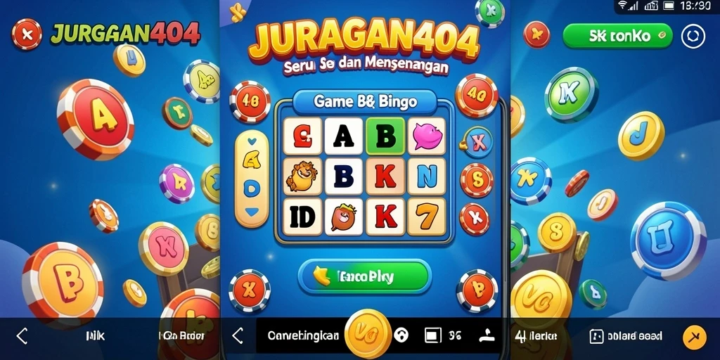 Tampilan gameplay seru dari JURAGAN404 menunjukkan keseruan Bingo.