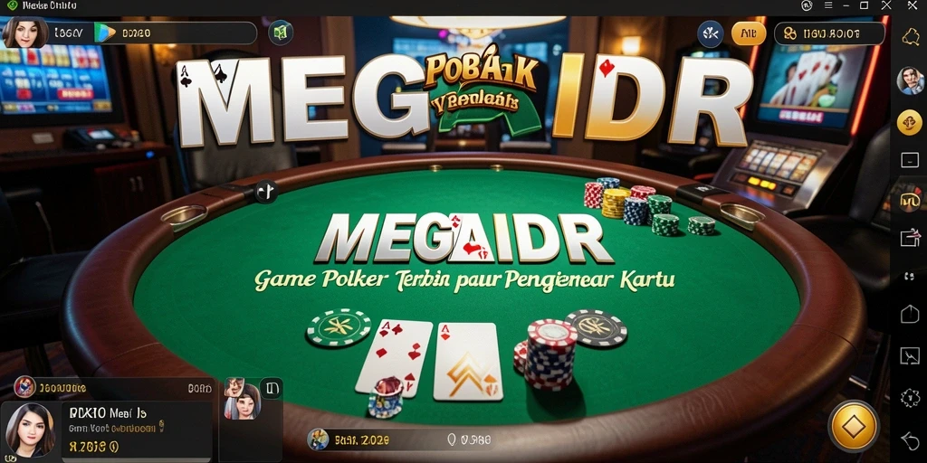 Tampilan menarik dari gameplay poker di MEGAIDR.