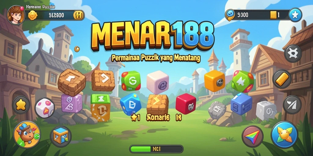 Screenshot gameplay MENARA188 menunjukkan tantangan Puzzle yang seru.