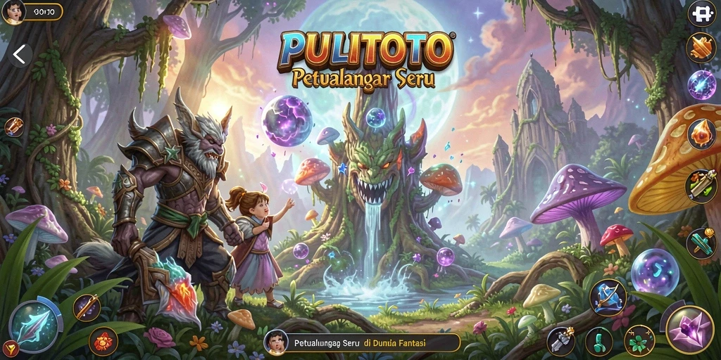 Tampilan gameplay PULITOTO yang penuh aksi dan petualangan.