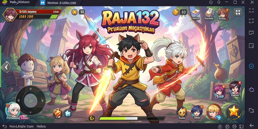Tampilan gameplay RAJA132 yang menarik dan penuh warna.