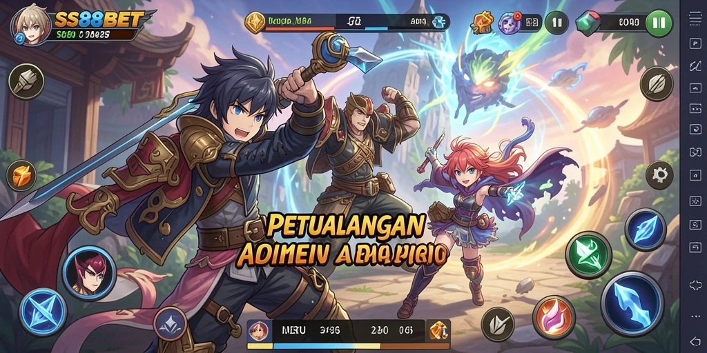 Menampilkan gameplay SS88BET dengan karakter anime yang menarik.