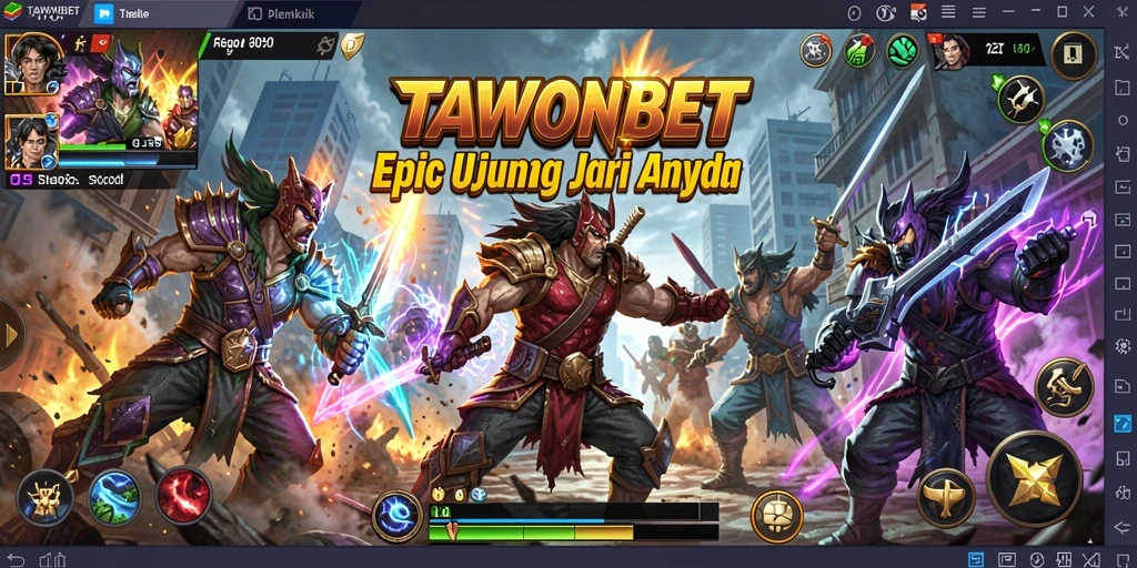 Tampilan aksi pertarungan seru dalam TAWONBET