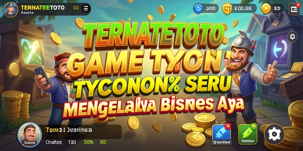 Screenshot TERNATETOTO menampilkan gameplay mengelola bisnis dengan strategi.