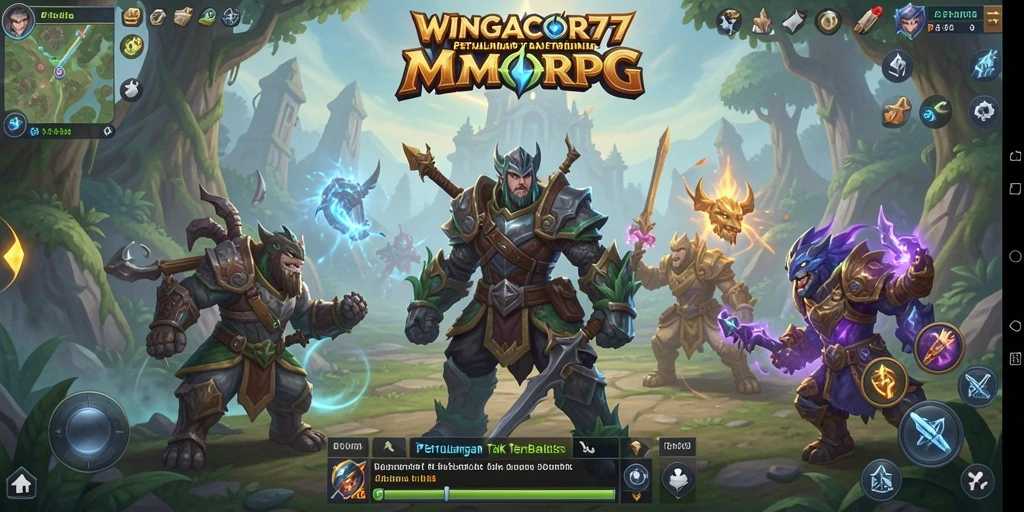 Screenshot gameplay WINGACOR77 menampilkan aksi pertarungan yang mendebarkan di dunia MMORPG.