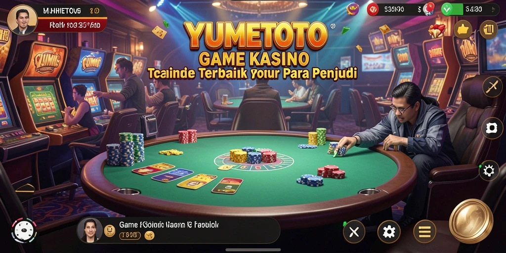 Tampilan gameplay menarik dari YUMETOTO yang menghadirkan suasana kasino.