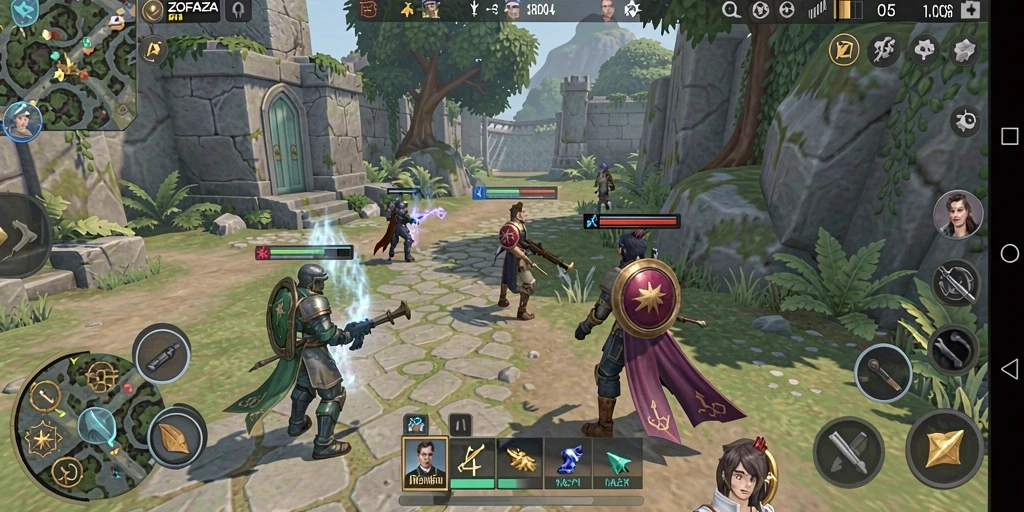 Tampilan gameplay strategis yang menarik di ZOFAZA