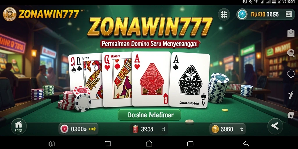 Tampilan gameplay seru di ZONAWIN777 yang menampilkan aksi domino.